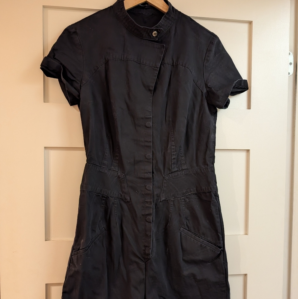 Black Short Sleeve Jumpsuit